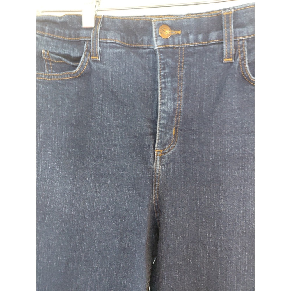 NYDJ Tummy Tuck Jeans Women's Size 18 Blue Denim Wide Leg Boho Western Y2k - Picture 3 of 11